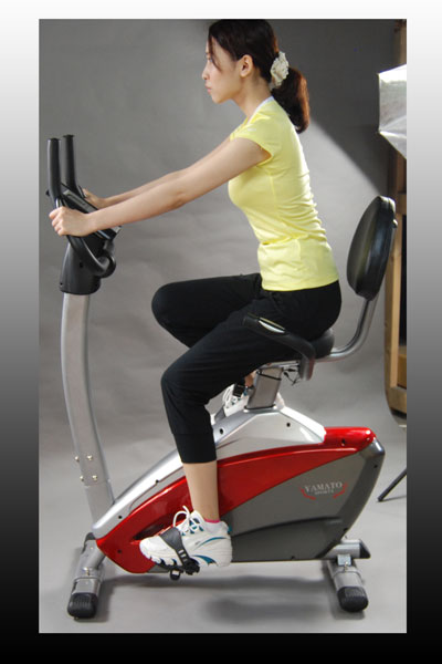 背もたれ付きフィットネスバイク オーモテック YAB-801 有酸素運動や高齢者の体力維持に